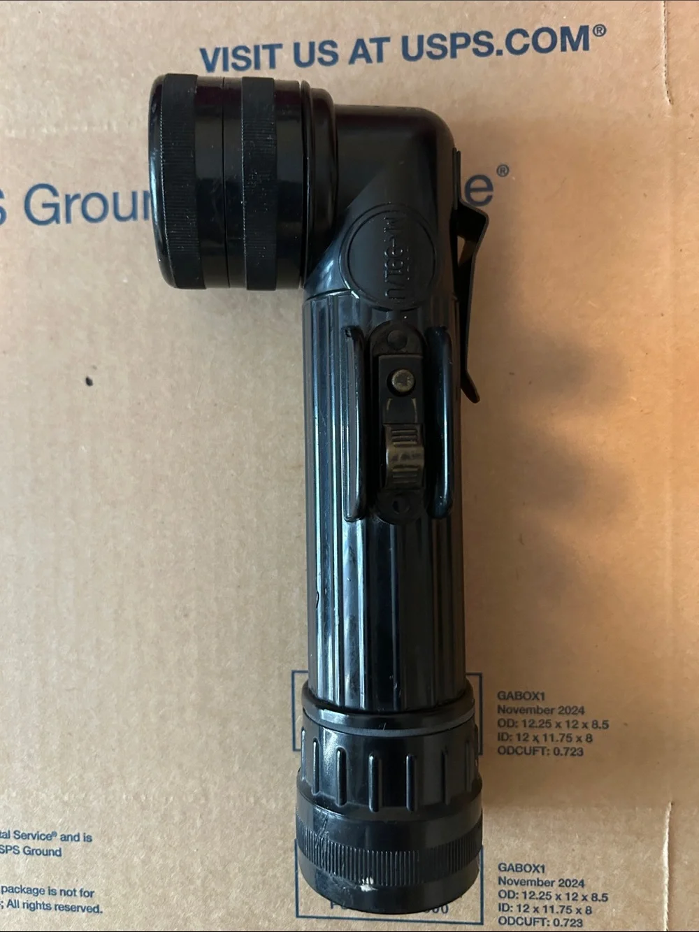 Olive Green Right-Angle Flashlight – Portable US MX-991/U